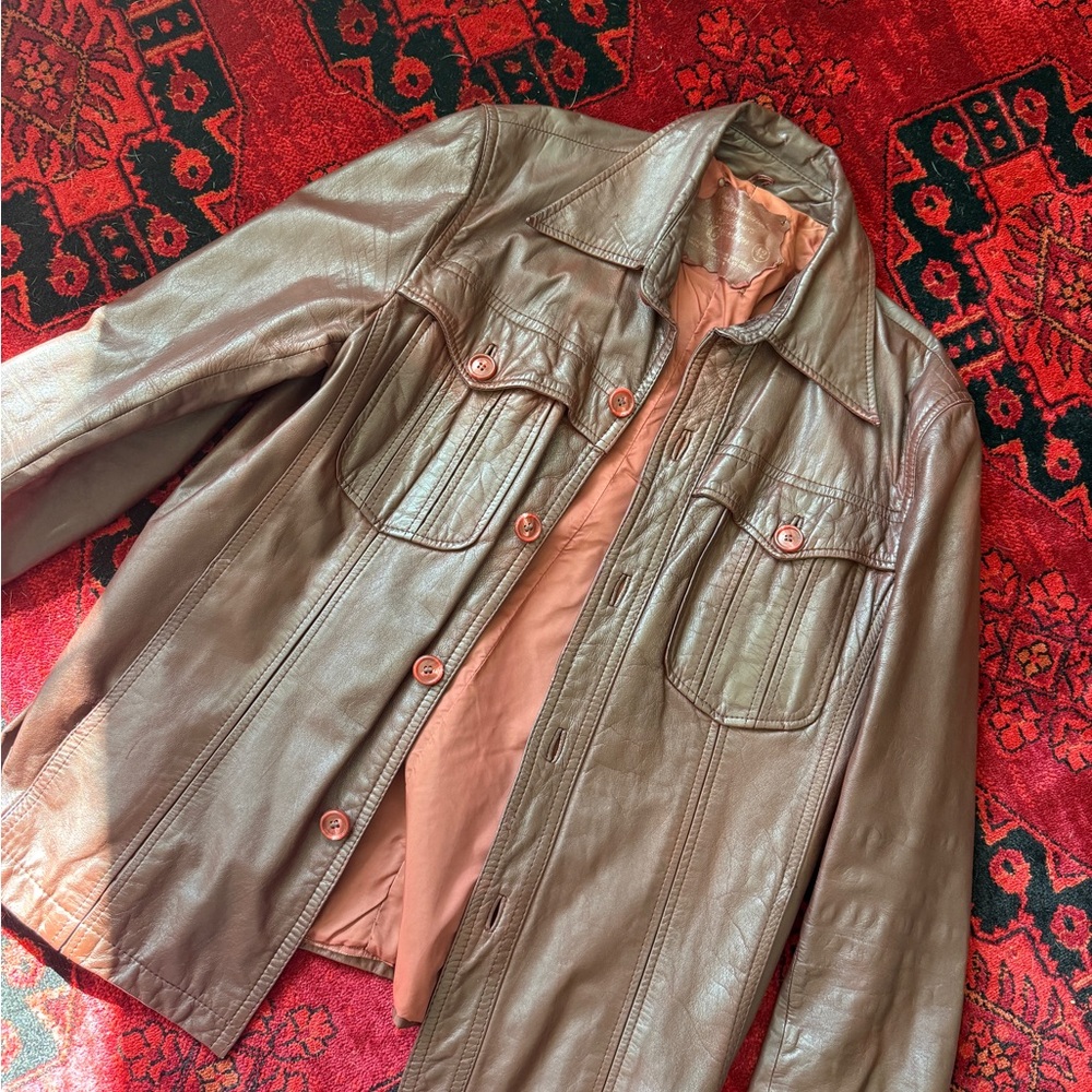 Brown Leather Men's Jacket